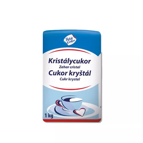 1 kg kristálycukor papír csomagolásban
